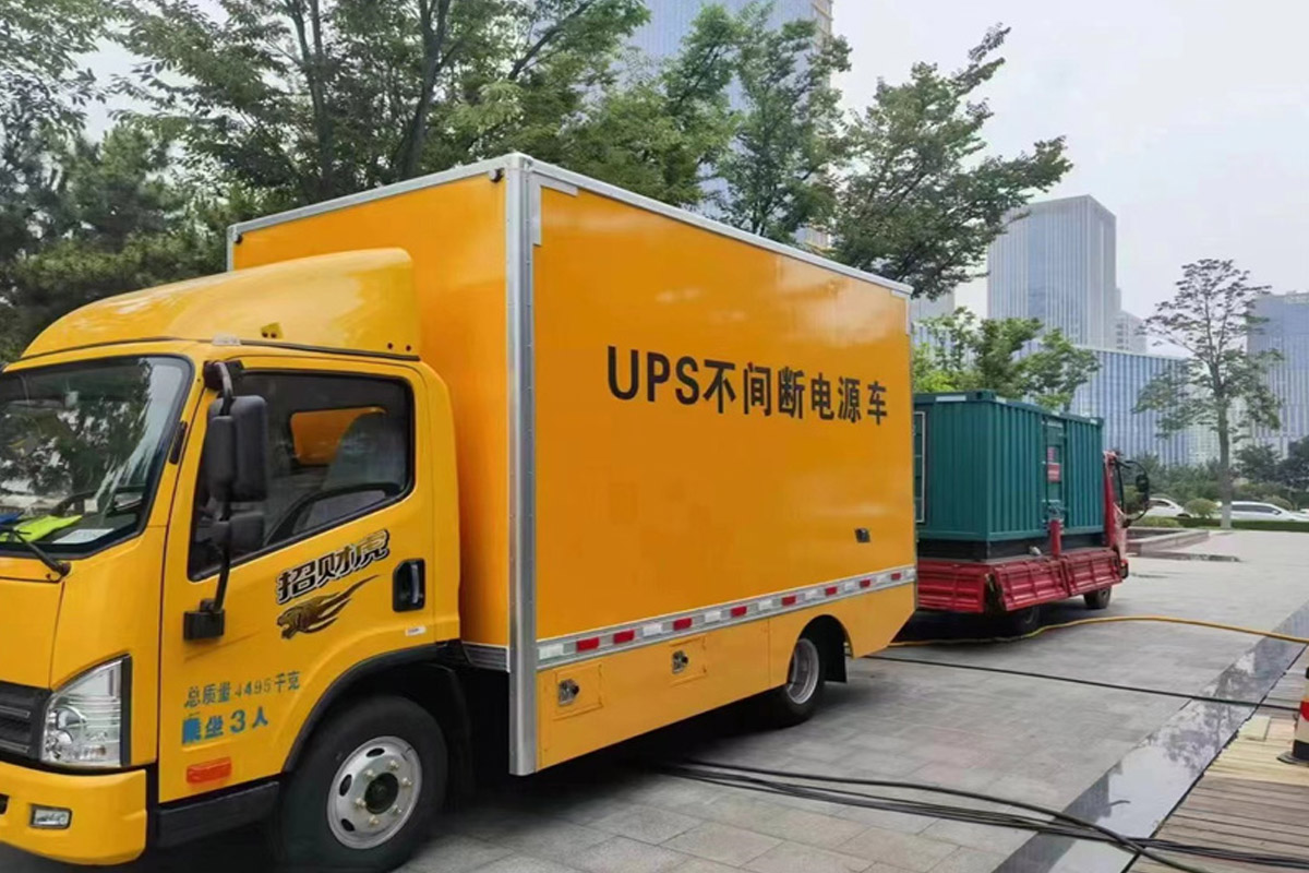 百色发电机租赁施工现场